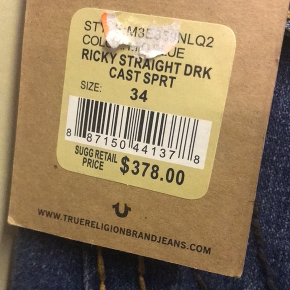 COPY - Ricky Straight leg true religion men NWT Jeans - Picture 4 of 13